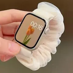 AppleWatch 38 40 41 42mm レース ベージュ バンド b8