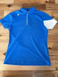 DESCENTE メンズ ポロシャツ M 青