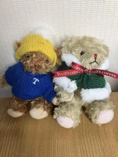TULLY'S COFFEE ベアフル ぬいぐるみ マスコット 2体セット