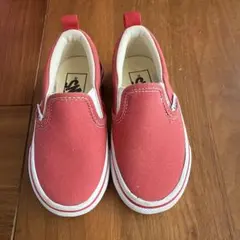 【美品】VANSバンズ スニーカー スリッポン レッド 14㎝
