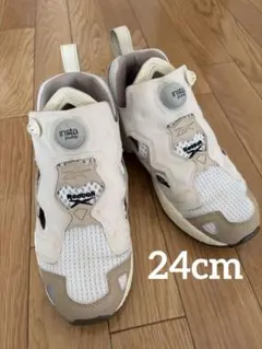 Reebok インスタポンプ フューリー ホワイト/ベージュ　24センチ