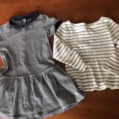 プチバトーワンピース&shipsカットソー　上下セット