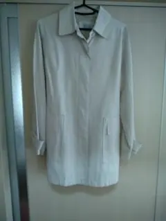 LABELDA ベージュ ロングコート ウエストベルト付き