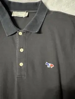 MAISON KITSUNÉ ブラック ポロシャツ L