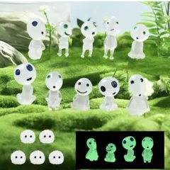 蓄光フィギュアセット 置物 ジブリ こだま まっくろくろすけのサムネイル