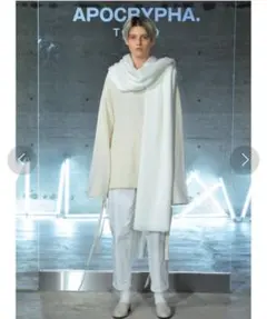 美品 APOCRYPHA. アポクリファ メンズ マフラー ストール ネイビー