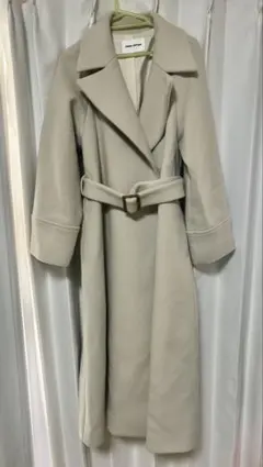 EMMEL REFINES ベルテッドフレアロングコート