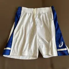 asics D1 バスケットボールパンツ ホワイト/ブルー