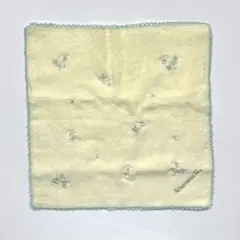 Afternoon Tea タオルハンカチ 花柄刺繍 イエロー タグ付き
