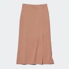 ユニクロ/ストレッチダブルフェイススリットスカート　M