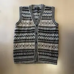 アルパカハウス　ニット　ベスト　茶系　M