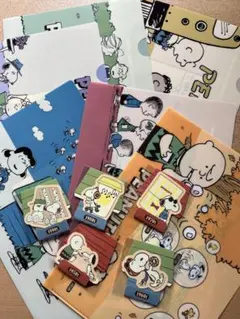 ファミマ✖️SNOOPY クリアファイル　ステッカー　フルコンプセットメルカリ便