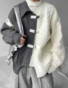 ユニセックス アウターニット グレー アンスリード HARE heihei