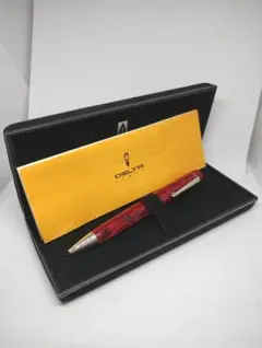 DELTA ITALY 【絶版希少品】ボールペン レッドマーブル 専用ケース付きのサムネイル