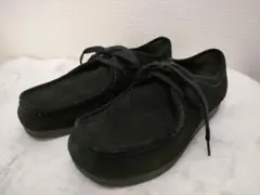 GU リアルレザーモカシンシューズ ブラック ワラビー風