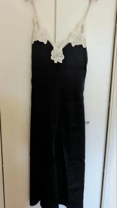 JIL SANDER 黒 レーストリム キャミワンピースのサムネイル