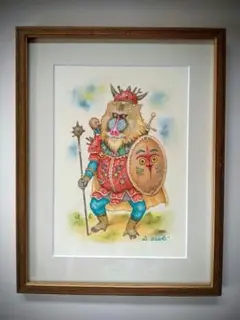 【原画】『コラティーノ糸巻き卿』（黒猫　パステル画　絵画） 原画】『コラティーノ糸巻き卿』黒猫の絵画 ファンタジーアート 動物画