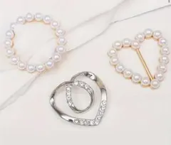 値下げ！新品！エレガントで便利なストール・シャツ留め2種類