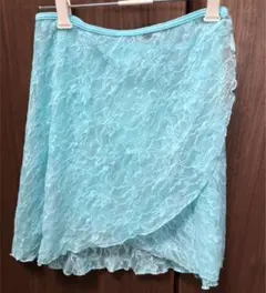 新品　　レーススカート　水色　ダンスケイト　フリーサイズ