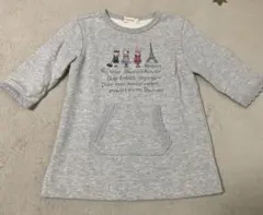 KPニットプランナー　七分袖トレーナー　チュニック丈