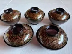 【有田焼】幸山窯 天目菊 蓋付きお椀 4客セット 金彩 豪華 汁椀 吸物椀 有田焼】幸山窯 天目菊 蓋付きお椀 4客セット 金彩 豪華 汁椀 吸物椀