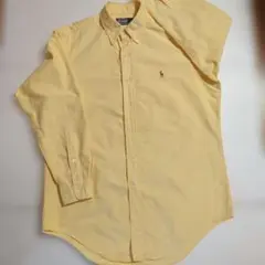 ポロラルフローレン 刺繍ロゴ オックスフォードシャツ イエロー