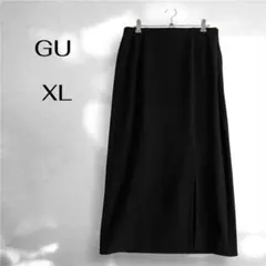 ジーユーGU【XL】レディース　カットソーナローミディスカート　黒　スリットのサムネイル
