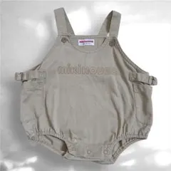 美品 MIKIHOUSE ベージュ だるまオール オーバーオール 80 90
