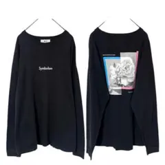 WEGO バックプリント長袖Tシャツ ロンT 黒 Lサイズ