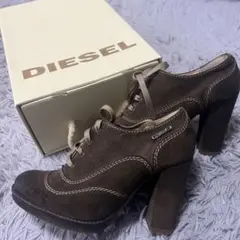 DIESEL ブラウン スエード レースアップ ヒール