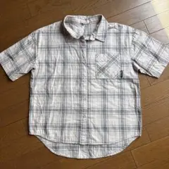 ピンクラテ　チェックシャツ　半袖　150㎝