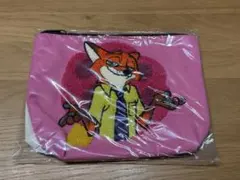 happyくじ　ズートピア　C賞　サガラ刺繍ポーチ　ニックワイルド