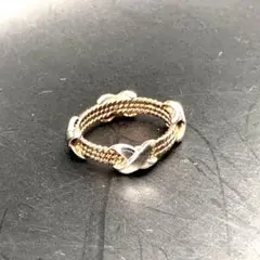 い*こ様 デザインリング ゴールドカラー ロープ結び 指輪 アクセサリー