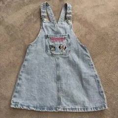 ZARA kids ジャンバースカート　ミニー　デイジー　ディズニー　デニム