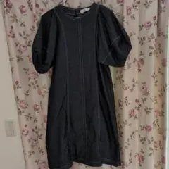 Blue Strive ダークデニム パフスリーブ ワンピースМサイズ・試着のみ