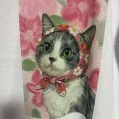 猫のイラスト ノースリーブ Tシャツ