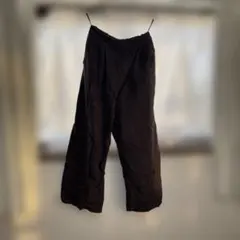 カジュアル ブラックパンツ ウエストゴム