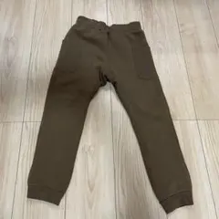 キッズ 裏起毛パンツ ブラウン 130cm