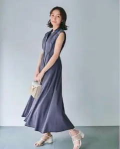 JENNE シャツワンピース M ネイビー ジェンヌ - メルカリ