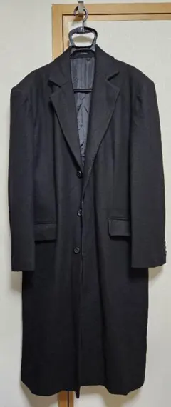 フォーマルロングコート 黒 L チェスター 結婚式 入学式 卒業式 ビジネス