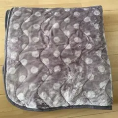 フリース 敷きパッド パープル・白ドット　シングル