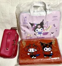 サンリオキャラクターズ　カンフードラゴン低反発枕＆マルチケース＆バニティポーチ