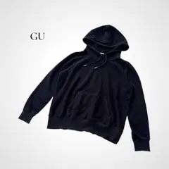 GU スウェットパーカー レディース XL ブラック 無地 カジュアル シンプル