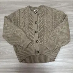 gu ケーブル編み 長袖カーディガン