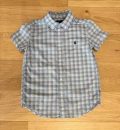 Ralph Lauren 半袖シャツ 6 水色 チェック