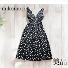mikomori ミコモリ フラワー柄ノースリーブパンツドレス Mサイズ 極美品
