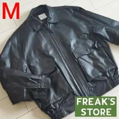 フリークスストア フェイクレザージャケット ブラック M
