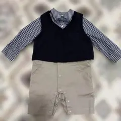 ロンパース　２枚組　蝶ネクタイ付き