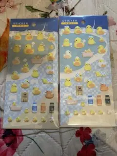 銭湯あひる ぷくぷく シール ぷくぷくシール ぷくぷく　ぷくっとシール　セット