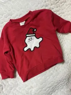 シナぷしゅ　ベビー　トレーナー　赤　クリスマス　90cm 男の子　女の子